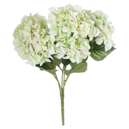 Shabby Green Faux Hydrangea Bouquet, 58cm