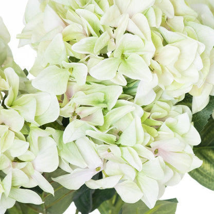 Shabby Green Faux Hydrangea Bouquet, 58cm
