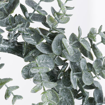 Large Frosted Eucalyptus Candle Wreath - PLAINLY DOES IT