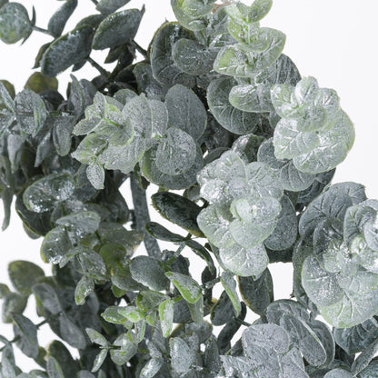 Small Frosted Eucalyptus Candle Wreath - PLAINLY DOES IT