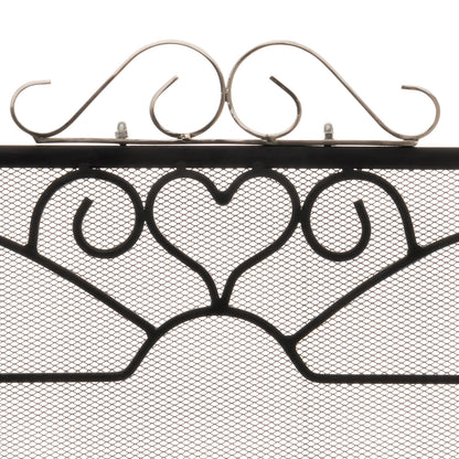 Chrome-Topped Three-Panel Fire Screen