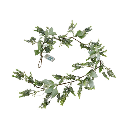 Winter Garland With Eucalyptus And Lambs Ear - PLAINLY DOES IT
