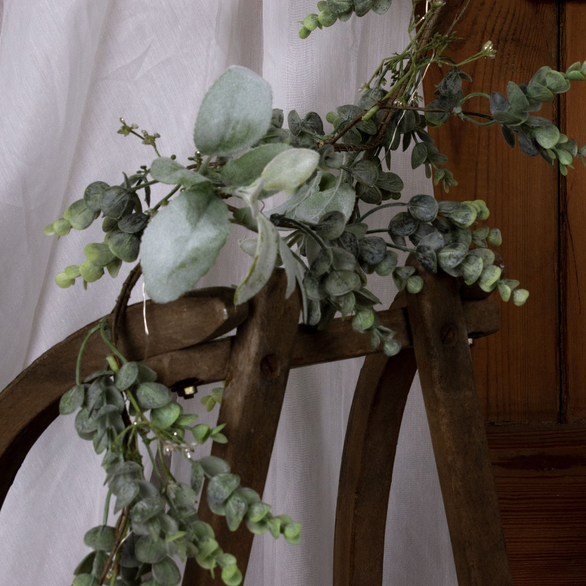 Winter Garland With Eucalyptus And Lambs Ear - PLAINLY DOES IT