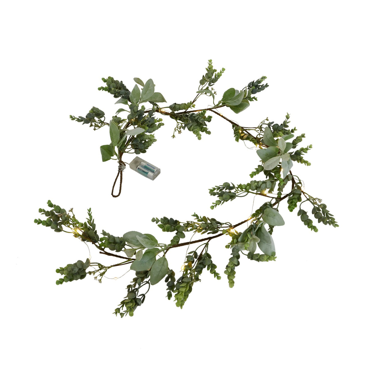 Winter Garland With Eucalyptus And Lambs Ear - PLAINLY DOES IT