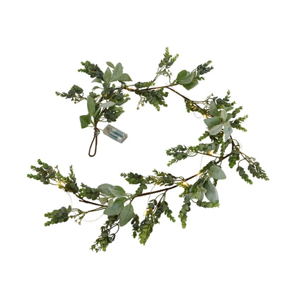 Winter Garland With Eucalyptus And Lambs Ear - PLAINLY DOES IT