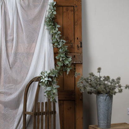 Winter Garland With Lambs Ear And Wax Flower - PLAINLY DOES IT