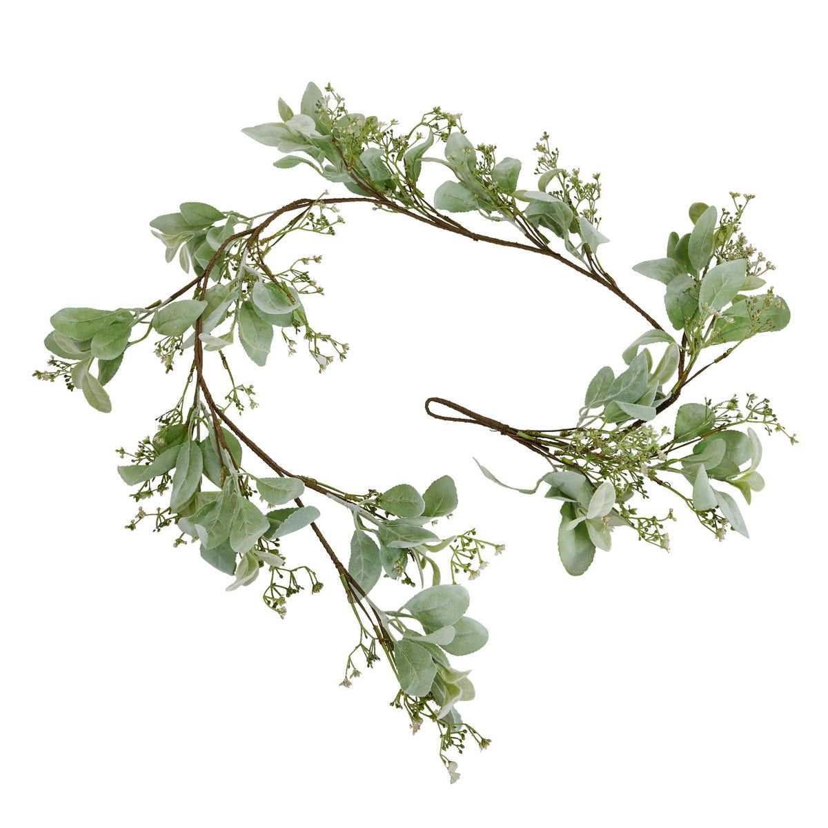 Winter Garland With Lambs Ear And Wax Flower - PLAINLY DOES IT
