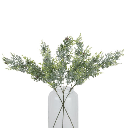 Frosted Pine Tall Stem With Pinecones - PLAINLY DOES IT