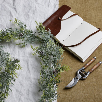 Frosted Pine Garland With Pinecones - PLAINLY DOES IT
