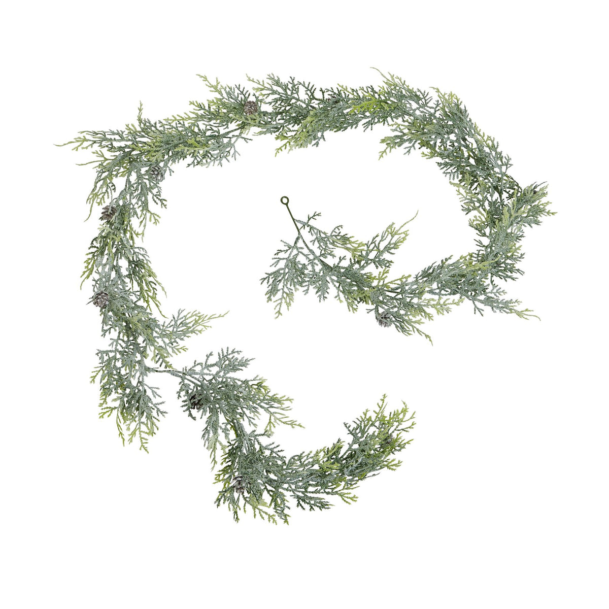 Frosted Pine Garland With Pinecones - PLAINLY DOES IT