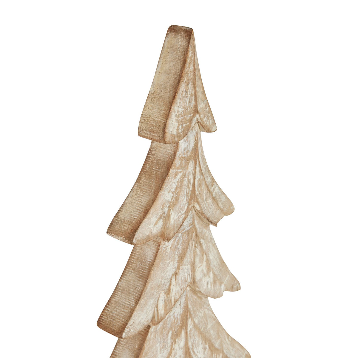 Carved Wood Large Christmas Tree - PLAINLY DOES IT