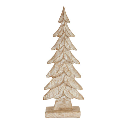 Carved Wood Large Christmas Tree - PLAINLY DOES IT