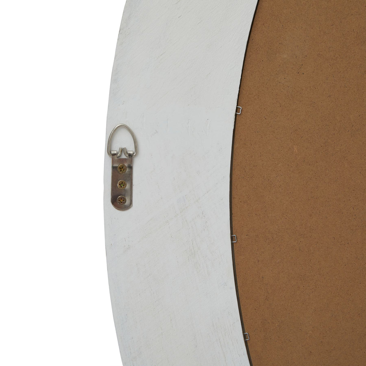Washed Wood Round Framed Large Mirror - PLAINLY DOES IT