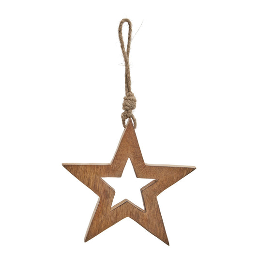 Natural Wooden Hanging Star - PLAINLY DOES IT
