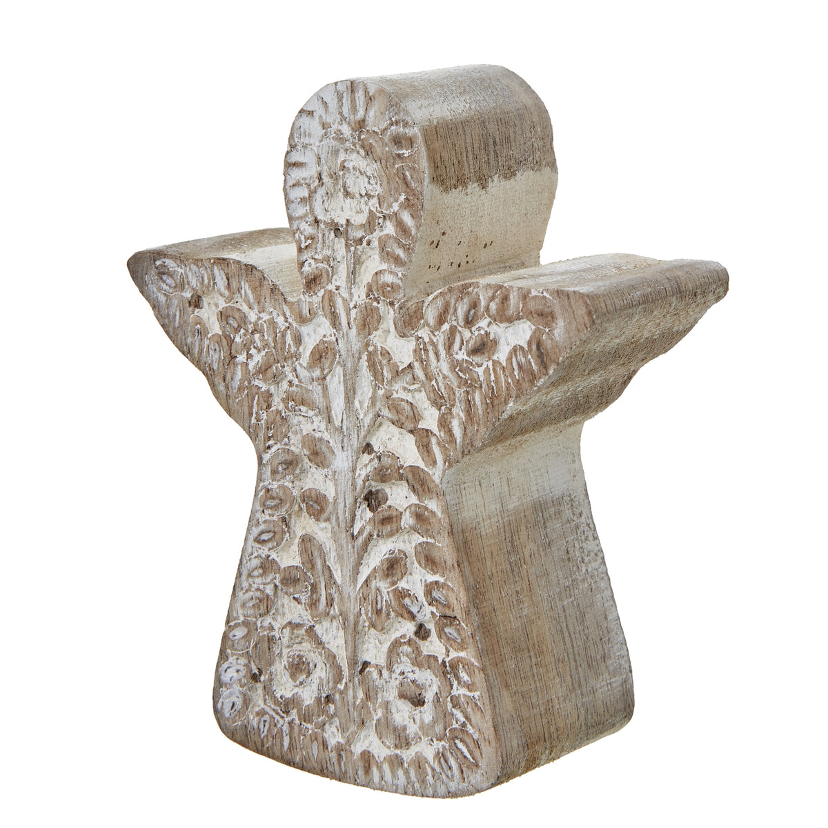 White Wash Collection Patterned Angel Decoration - PLAINLY DOES IT