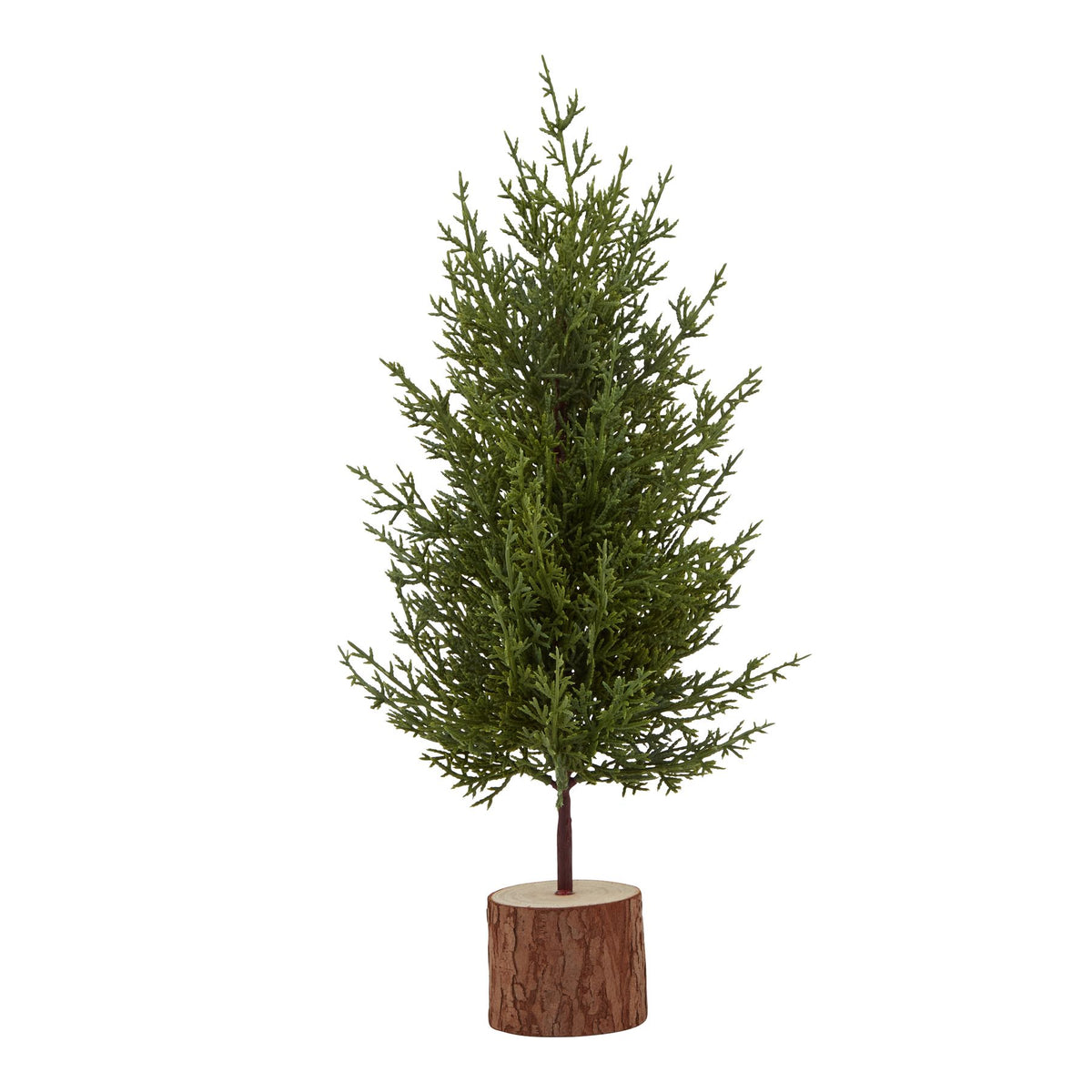 Small Green Fir Tree In Wood Log - PLAINLY DOES IT