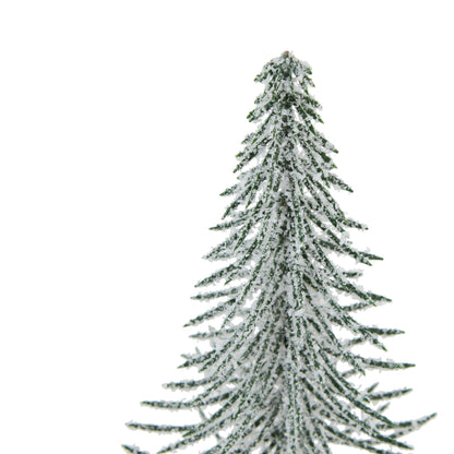 Small Snowy Spindle Tree In Wood Log - PLAINLY DOES IT