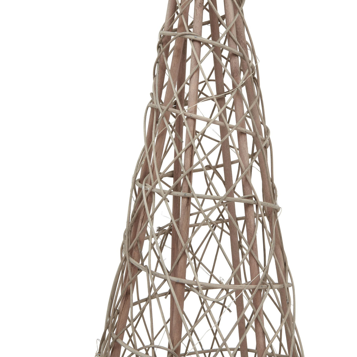 Large LED Wicker Christmas Tree With Star - PLAINLY DOES IT