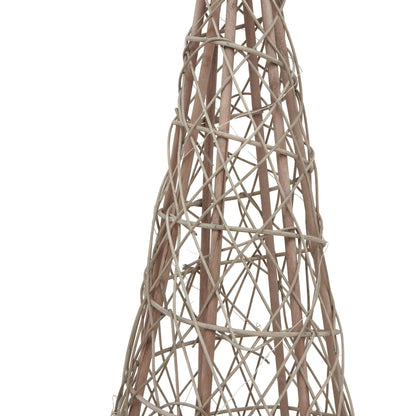 Large LED Wicker Christmas Tree With Star - PLAINLY DOES IT