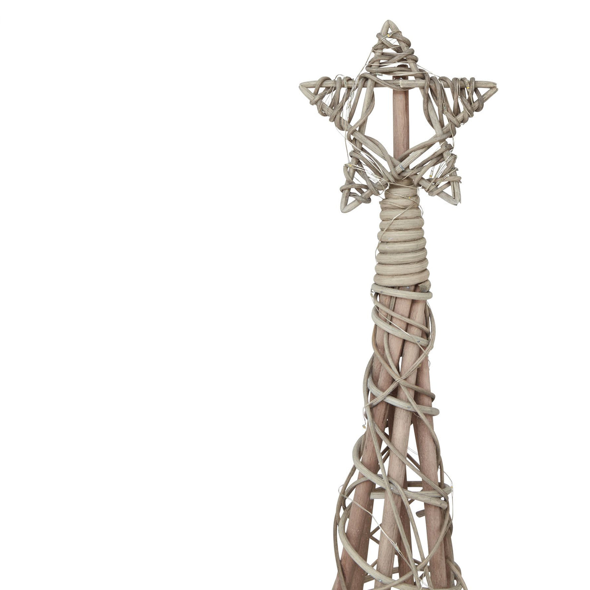 LED Wicker Christmas Tree With Star - PLAINLY DOES IT