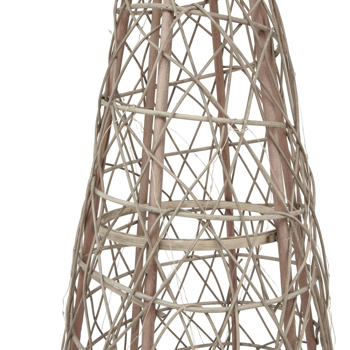 LED Wicker Christmas Tree With Star - PLAINLY DOES IT