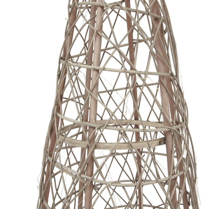 LED Wicker Christmas Tree With Star - PLAINLY DOES IT