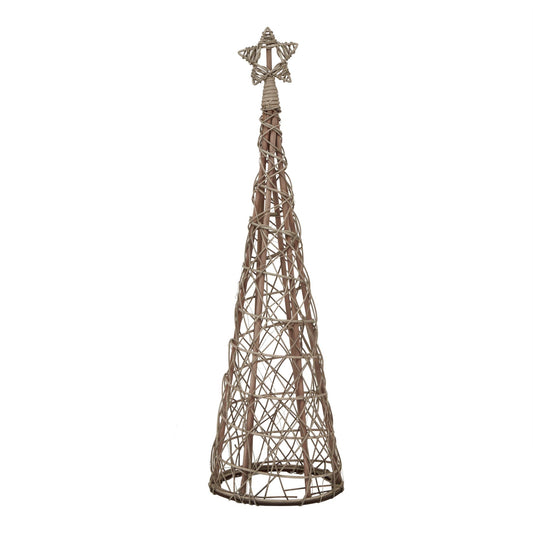 Small LED Wicker Christmas Tree With Star - PLAINLY DOES IT