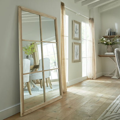 Washed Wood XL Window Mirror - PLAINLY DOES IT