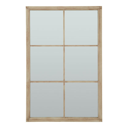 Washed Wood XL Window Mirror - PLAINLY DOES IT