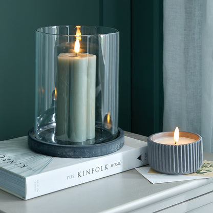 Amalfi Grey Large Hurricane Lantern