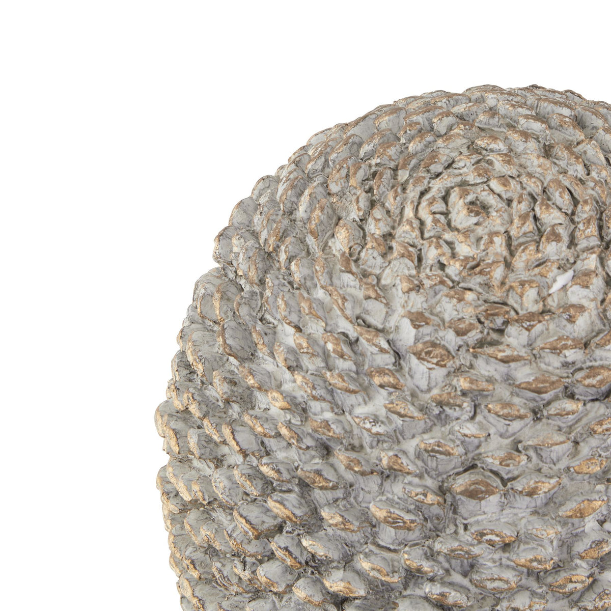 Large Stone Effect Pinecone Ornament With Gold Accents - PLAINLY DOES IT