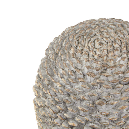 Large Stone Effect Pinecone Ornament With Gold Accents - PLAINLY DOES IT