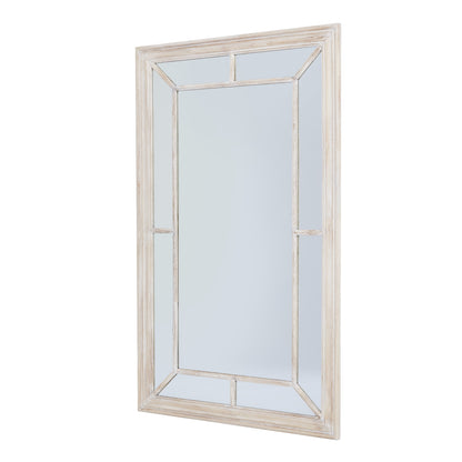 Washed Wood Framed Window Mirror - PLAINLY DOES IT