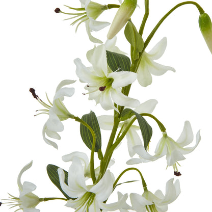 Green Faux Turk's Cap Lily Spray, 82cm