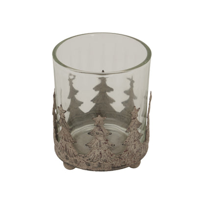 Rustic Glass Candle Holder - PLAINLY DOES IT
