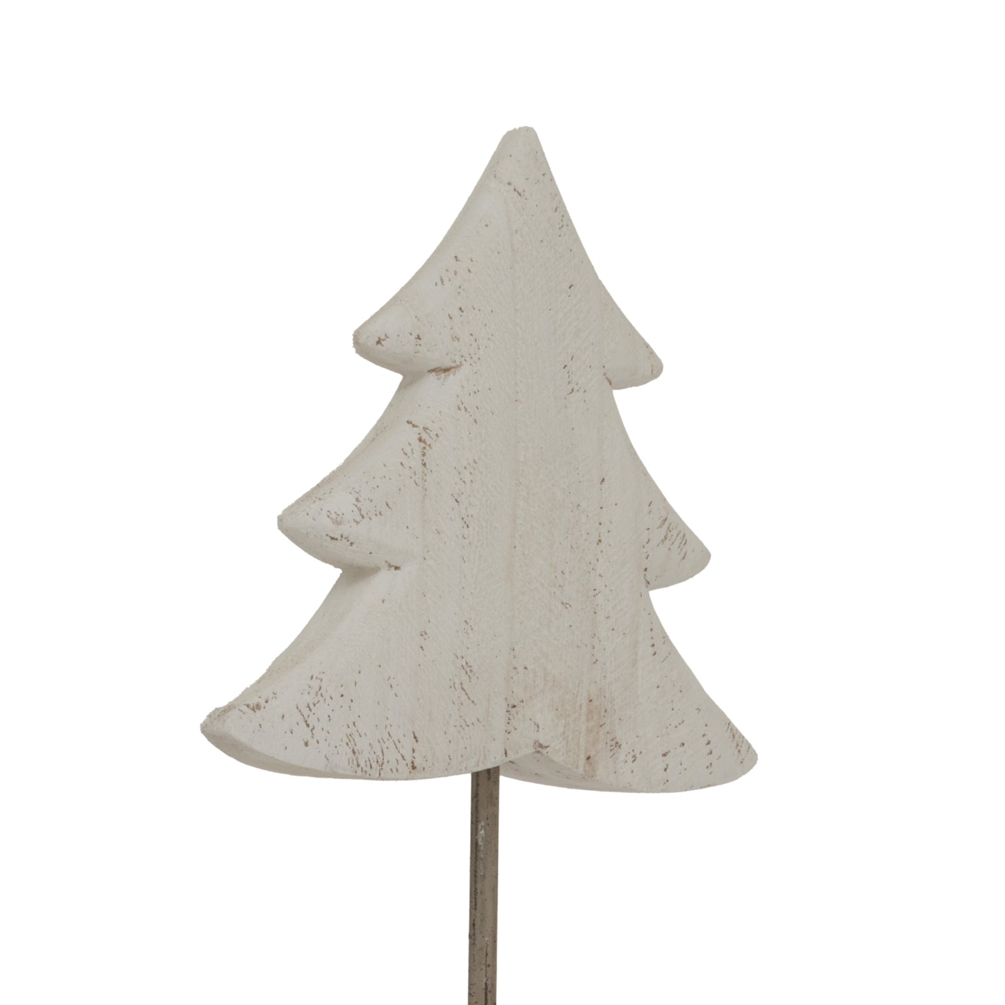 Large Whitewashed Rustic Tree On Stand