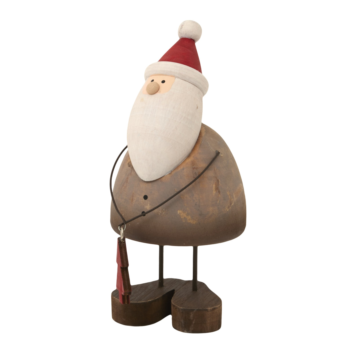 Large Rustic Santa With Tree Decoration - PLAINLY DOES IT