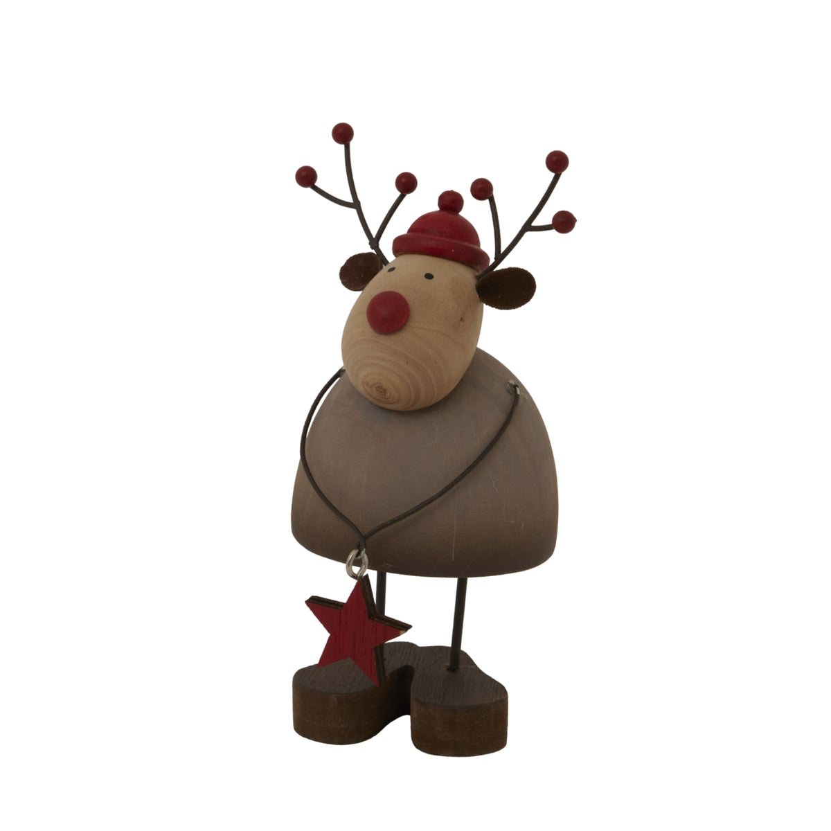 Rustic Reindeer With Star Decoration - PLAINLY DOES IT