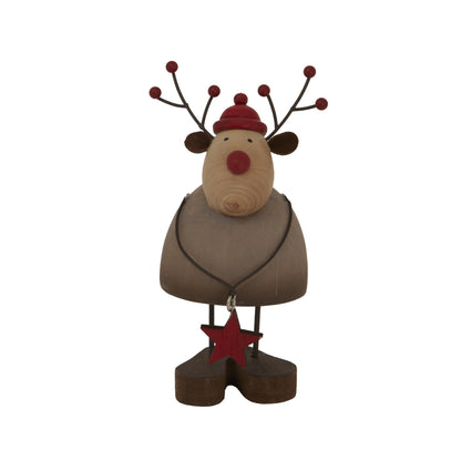 Rustic Reindeer With Star Decoration - PLAINLY DOES IT