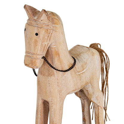 Large Natural Rustic Rocking Horse - PLAINLY DOES IT