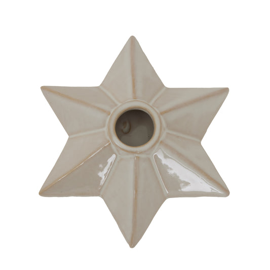 Alora Ceramic Angled Star Candle Holder - PLAINLY DOES IT