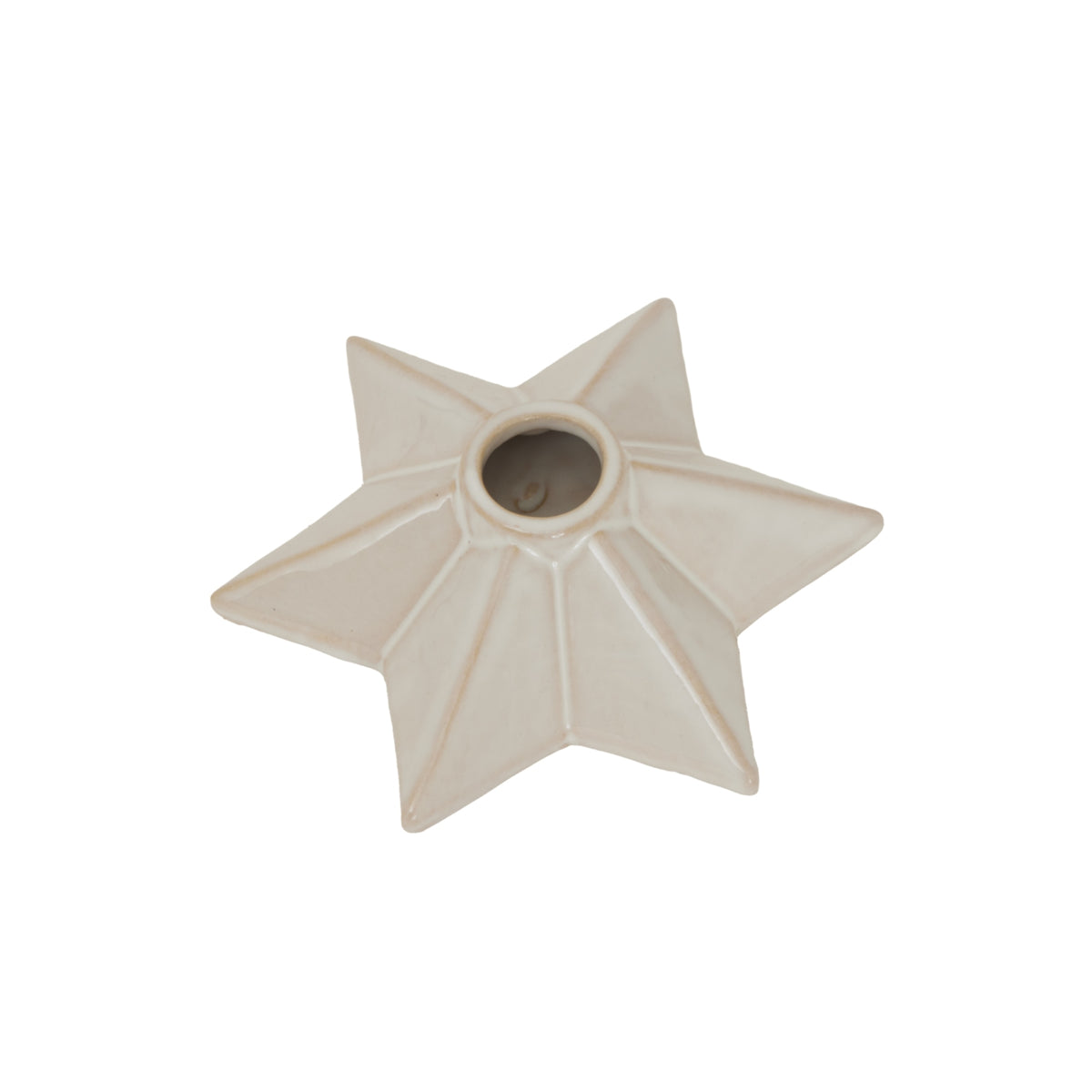 Alora Ceramic Angled Star Candle Holder - PLAINLY DOES IT