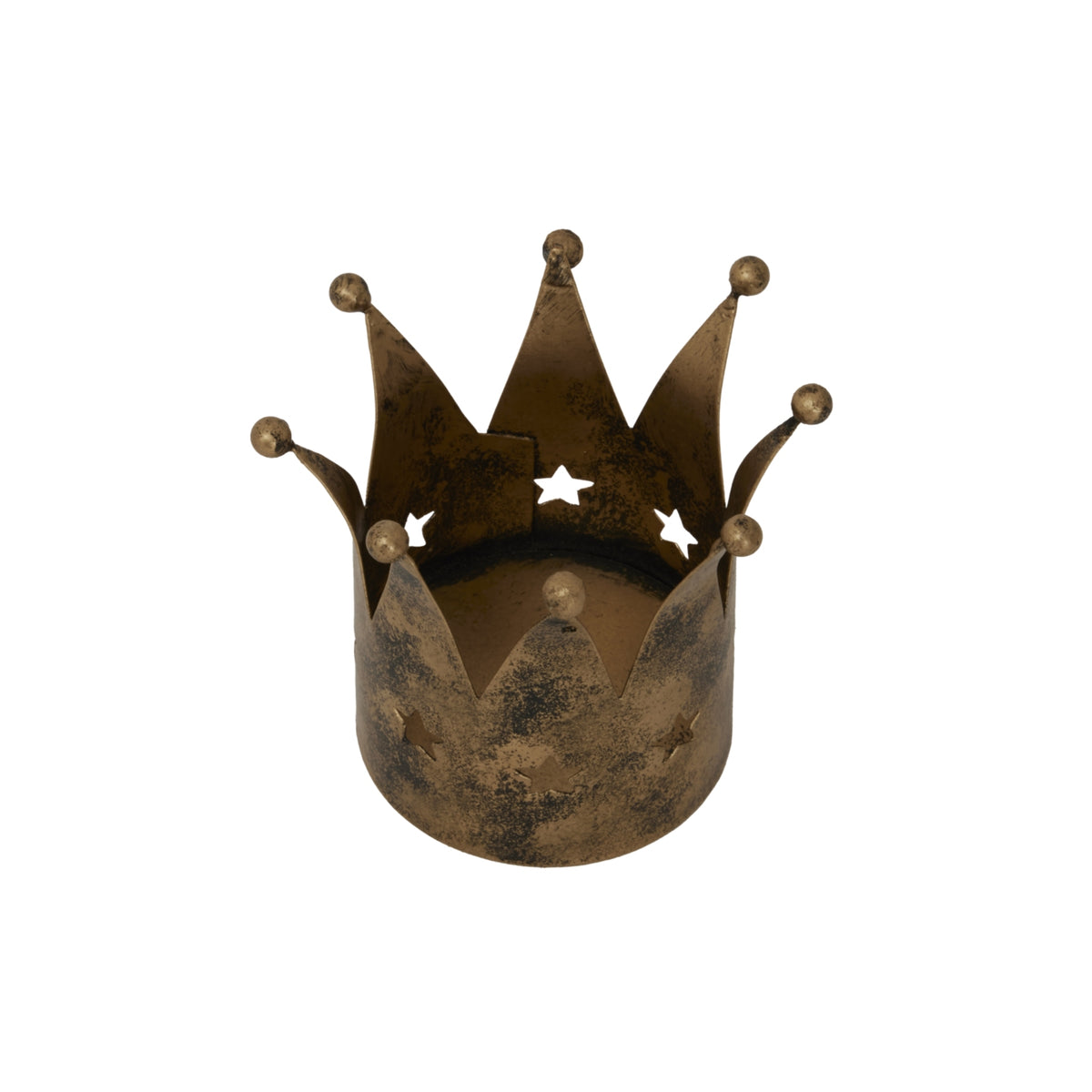 Antique Gold Crown Tealight Holder - PLAINLY DOES IT