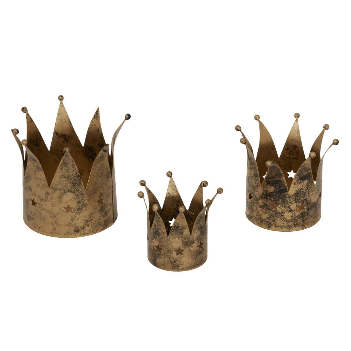 Antique Gold Crown Tealight Holder - PLAINLY DOES IT
