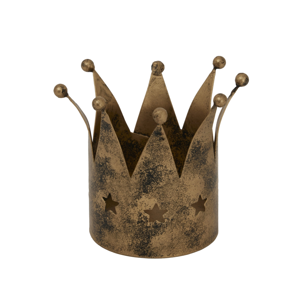 Antique Gold Crown Tealight Holder - PLAINLY DOES IT