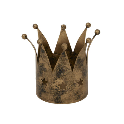 Antique Gold Crown Tealight Holder - PLAINLY DOES IT