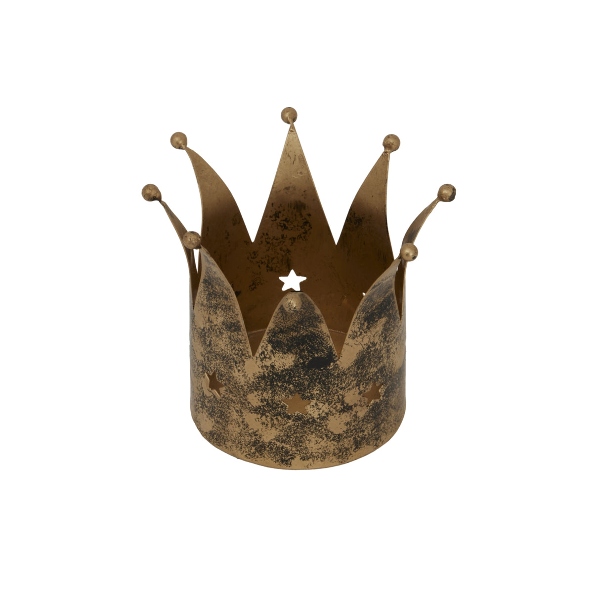 Antique Gold Crown Candle Holder - PLAINLY DOES IT