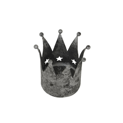 Antique Silver Crown Tealight Holder - PLAINLY DOES IT