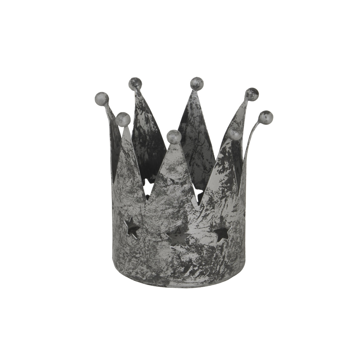 Antique Silver Crown Tealight Holder - PLAINLY DOES IT