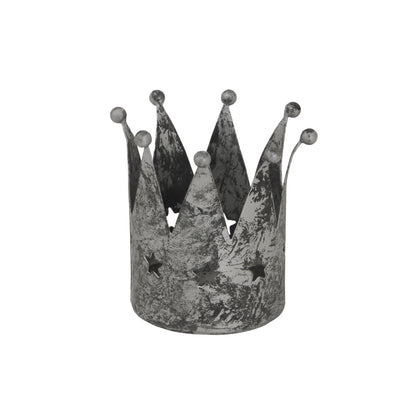 Antique Silver Crown Tealight Holder - PLAINLY DOES IT